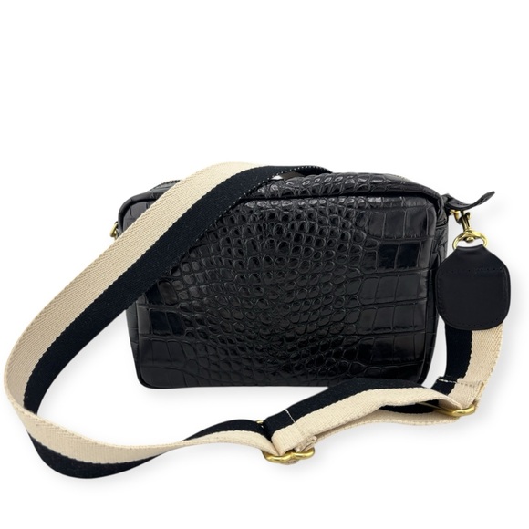 Clare V. 'Marisol' Crossbody Bag in Black Croco - Picture 4 of 6